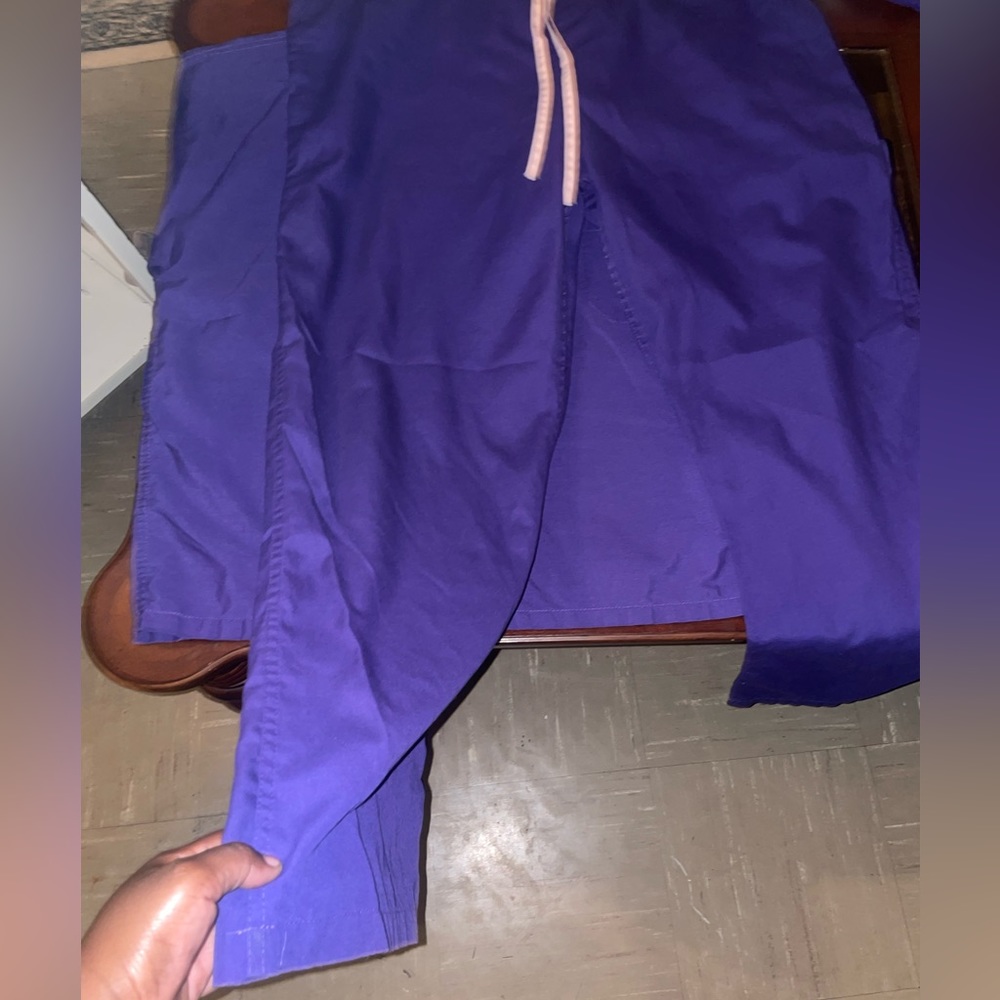 Purple scrubs